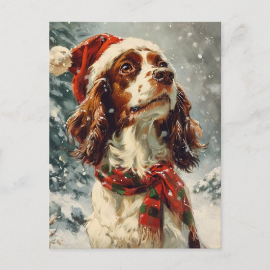 Cavalier King Charles Spaniel Weihnachten Postkarte (Vorderseite)