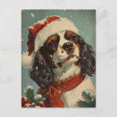 Cavalier King Charles Spaniel Weihnachten Postkarte (Vorderseite)