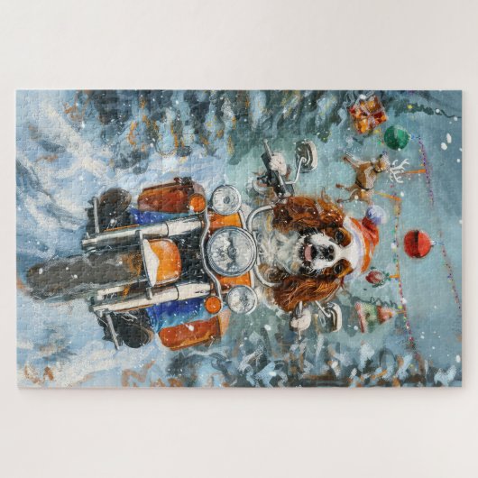 Cavalier King Charles Spaniel Weihnachten Puzzle (Horizontal)