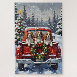 Cavalier King Charles Spaniel Weihnachten Rotes La Puzzle
