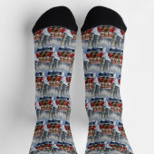 Cavalier King Charles Spaniel Weihnachten Rotes La Socken (Oben)