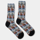 Cavalier King Charles Spaniel Weihnachten Rotes La Socken (Rechts)