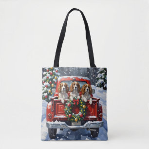 Cavalier King Charles Spaniel Weihnachten Rotes La Tasche