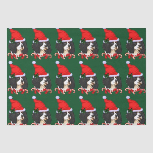 Cavalier King Charles Spaniel Weihnachten Seidenpapier (Vorderseite)