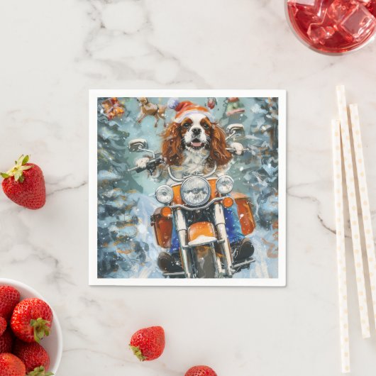 Cavalier King Charles Spaniel Weihnachten Serviette (Beispiel)