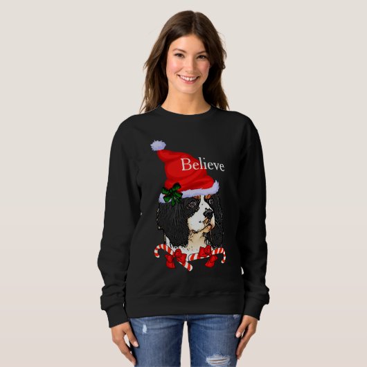 Cavalier King Charles Spaniel Weihnachten Sweatshirt (Vorne ganz)