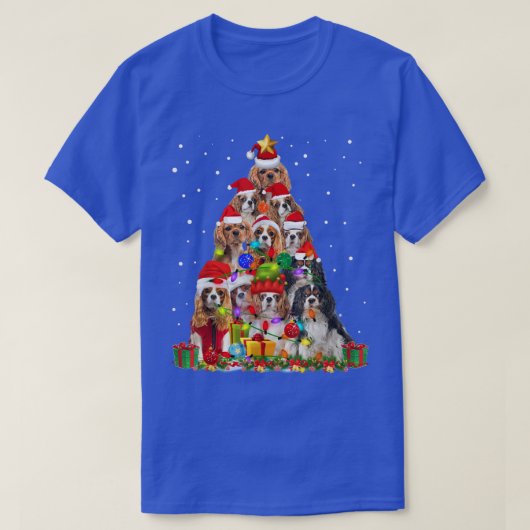 Cavalier King Charles Spaniel Weihnachtsbaum mas l T-Shirt (Design vorne)