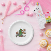 Cavalier King Charles Spaniel Weihnachtsbaum Pappteller (Party)