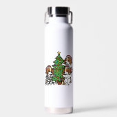 Cavalier King Charles Spaniel Weihnachtsbaum Trinkflasche (Vorne)