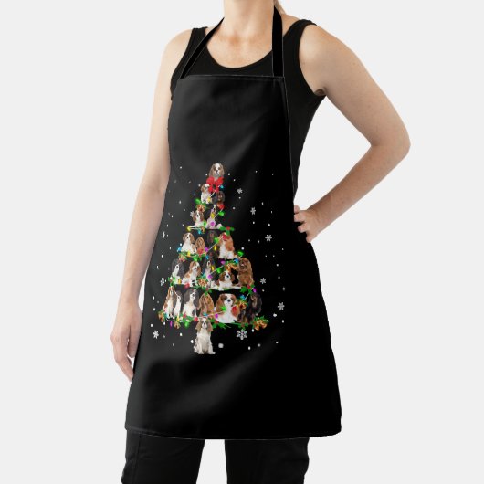 Cavalier King Charles Spaniel Weihnachtsbaum X-Mas Schürze (InSitu)
