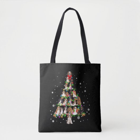 Cavalier King Charles Spaniel Weihnachtsbaum X-Mas Tasche (Vorderseite)