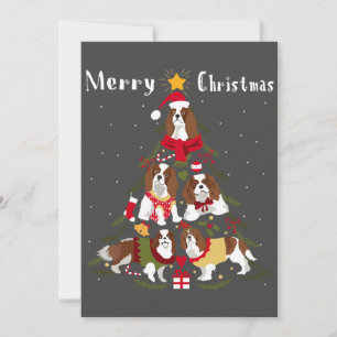 Cavalier King Charles Spaniel Weihnachtsbaum Xmas Einladung