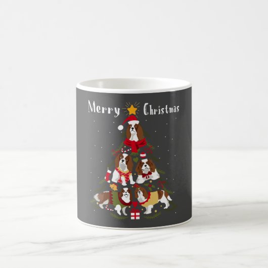 Cavalier King Charles Spaniel Weihnachtsbaum Xmas Kaffeetasse (Mittel)