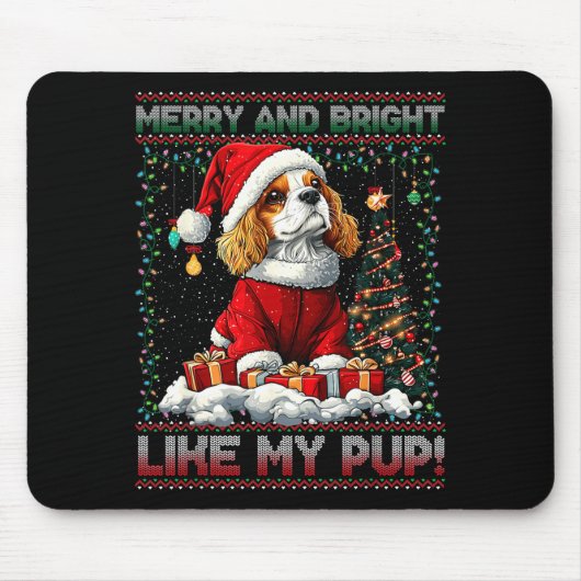 Cavalier King Charles Spaniel Weihnachtsbaumdekora Mousepad (Vorne)