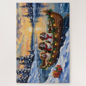 Cavalier King Charles Spaniel Weihnachtsboot Puzzle (Vertikal)