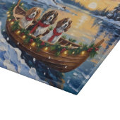 Cavalier King Charles Spaniel Weihnachtsboot Schneidebrett (Ecke)