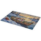 Cavalier King Charles Spaniel Weihnachtsboot Schneidebrett (Ecke)