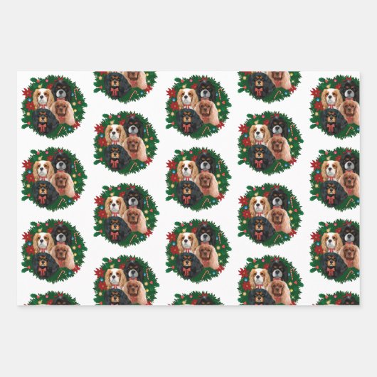 Cavalier King Charles Spaniel Weihnachtsbuch Geschenkpapier Set (Vorderseite 2)