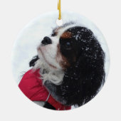 Cavalier King Charles Spaniel Weihnachtsdekoration Keramik Ornament (Hinten)