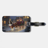 Cavalier King Charles Spaniel Weihnachtsfest Gepäckanhänger (Rückseite horizontal)