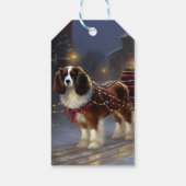Cavalier King Charles Spaniel Weihnachtsfest Geschenkanhänger (Rückseite)