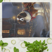 Cavalier King Charles Spaniel Weihnachtsfest Geschirrtuch (Gefaltet)