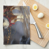 Cavalier King Charles Spaniel Weihnachtsfest Geschirrtuch (Viertel Falte)