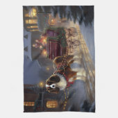 Cavalier King Charles Spaniel Weihnachtsfest Geschirrtuch (Vertikal)