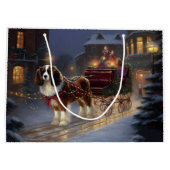 Cavalier King Charles Spaniel Weihnachtsfest Große Geschenktüte (Rückseite)