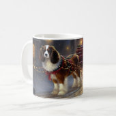 Cavalier King Charles Spaniel Weihnachtsfest Kaffeetasse (Vorderseite Links)