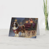 Cavalier King Charles Spaniel Weihnachtsfest Karte (Vorderseite)