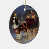 Cavalier King Charles Spaniel Weihnachtsfest Keramik Ornament (Rechts)