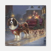 Cavalier King Charles Spaniel Weihnachtsfest Magnet (Vorne)