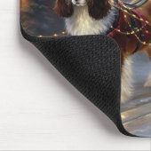 Cavalier King Charles Spaniel Weihnachtsfest Mousepad (Ecke)