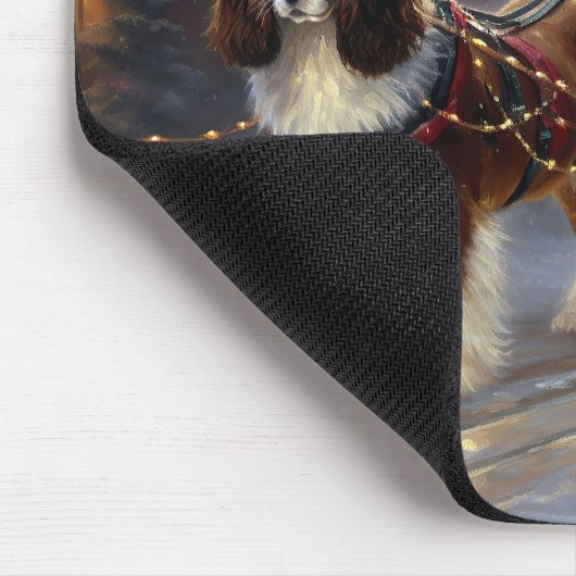 Cavalier King Charles Spaniel Weihnachtsfest Mousepad (Ecke)