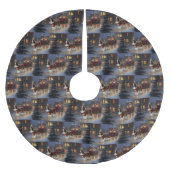 Cavalier King Charles Spaniel Weihnachtsfest Polyester Weihnachtsbaumdecke (Vorderseite)