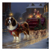 Cavalier King Charles Spaniel Weihnachtsfest Poster (Vorderseite)