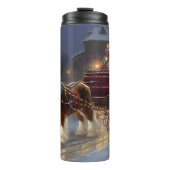 Cavalier King Charles Spaniel Weihnachtsfest Thermosbecher (Vorderseite)