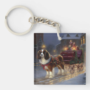 Cavalier King Charles Spaniel Weihnachtsfestlich Schlüsselanhänger