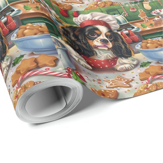 Cavalier King Charles Spaniel Weihnachtsgebäck Geschenkpapier (Rolleneckpunkt)