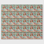Cavalier King Charles Spaniel Weihnachtsgebäck Geschenkpapier (Flach)