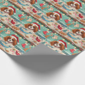 Cavalier King Charles Spaniel Weihnachtsgebäck Geschenkpapier (Ecke)