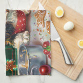 Cavalier King Charles Spaniel Weihnachtsgebäck Geschirrtuch (Viertel Falte)