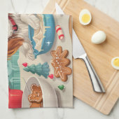 Cavalier King Charles Spaniel Weihnachtsgebäck Geschirrtuch (Viertel Falte)