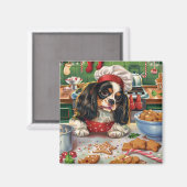 Cavalier King Charles Spaniel Weihnachtsgebäck Magnet (Vorderseite/Rückseite)