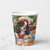 Cavalier King Charles Spaniel Weihnachtsgebäck Pappbecher (Vorderseite)