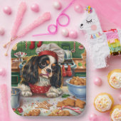 Cavalier King Charles Spaniel Weihnachtsgebäck Pappteller (Party)