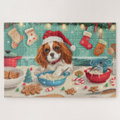 Cavalier King Charles Spaniel Weihnachtsgebäck Puzzle (Horizontal)