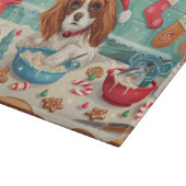 Cavalier King Charles Spaniel Weihnachtsgebäck Schneidebrett (Ecke)