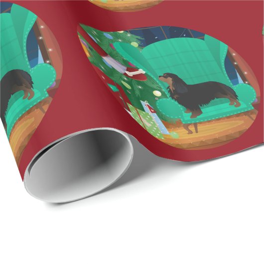 Cavalier King Charles Spaniel - Weihnachtsgeschenk Geschenkpapier (Rolleneckpunkt)